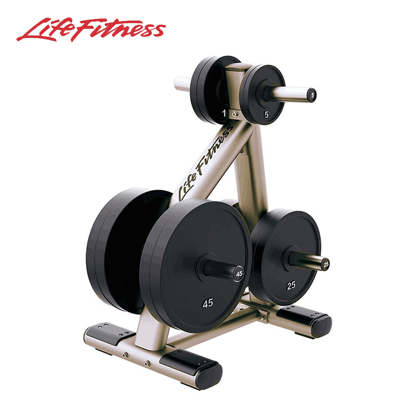 LifeFitness 力健 杠铃片挂架（不含杠铃） 镍金色